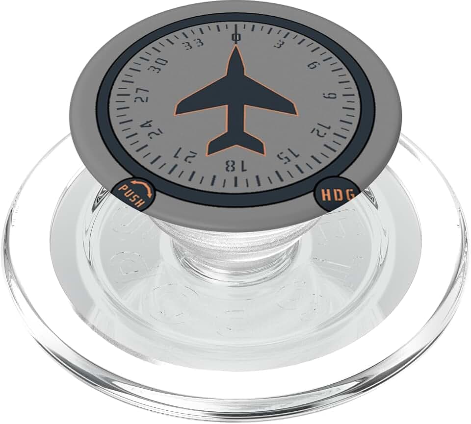 DG Directional Gyro Compass Flight Instrument Airplane Pilot PopSockets PopGrip for MagSafe