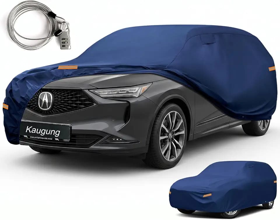 Kaugung Custom Fit Car Cover for Acura MDX SUV (Type S, A-Spec, Advance, Technology, Base), Heavy Duty Waterproof All Weather Outdoor Protection, Breathable Full Exterior Cover with Air Vents