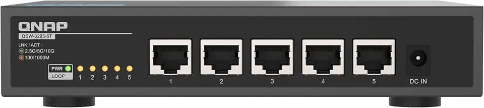 QNAP QSW-3205-5T-US 5-Port 10GBASE-T Unmanaged Switch