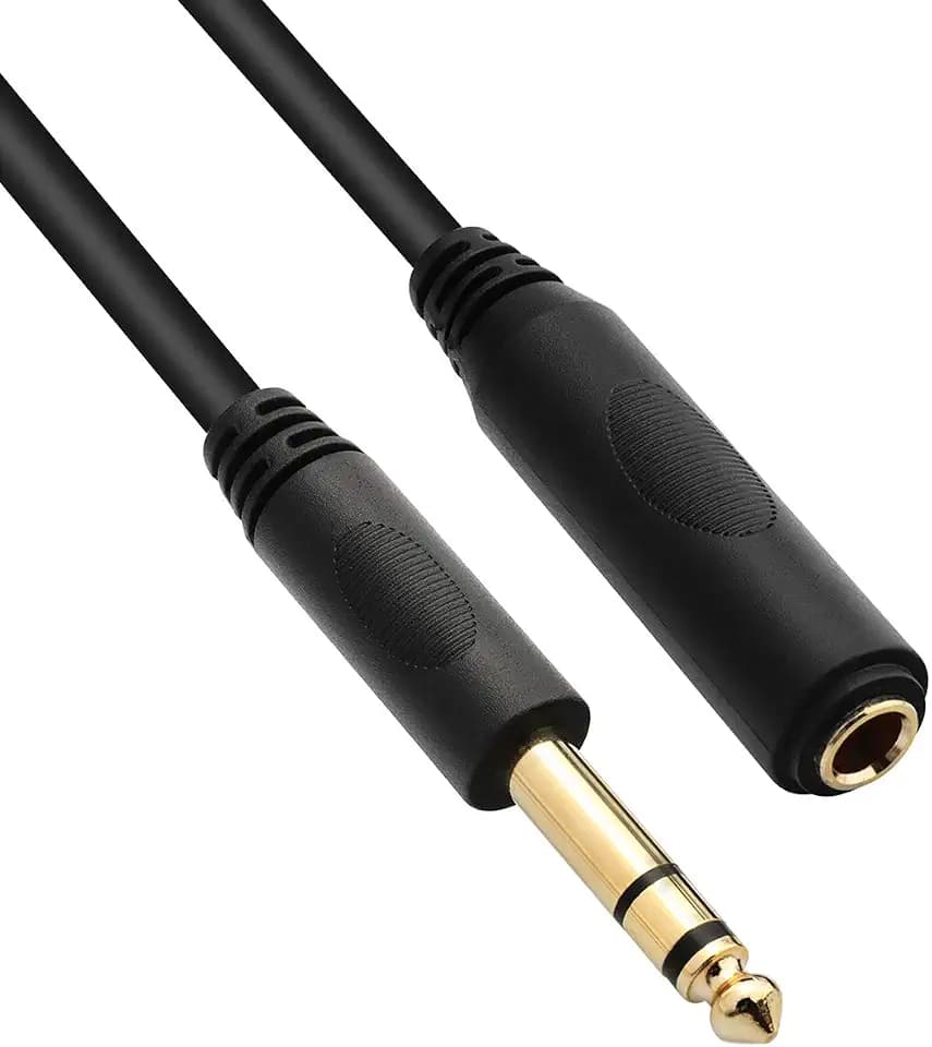 Tisino 1/4" TRS Extension Cable, 1/4" Headphone Cord Extender, 6 FT