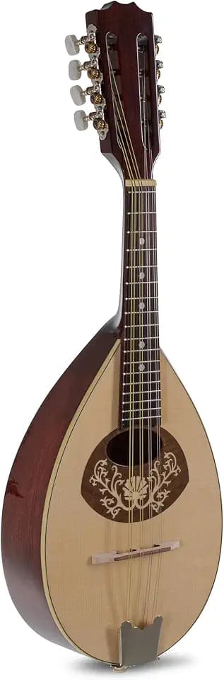 GEWA Mandoline Pro Arte Model 1 - Flachmandoline - Portugiesische Form - Massive Fichtendecke - Boden/Zarge massiver Ahorn - Hochglanz - Made in Europe