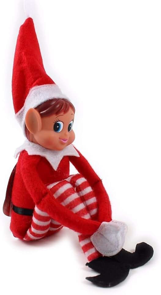 Elves Behavin Badly 12 Inch Long Leg Soft Body Vinyl Face Elf with Hat