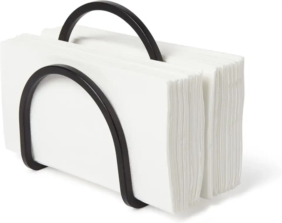 Umbra Squire Napkin Holder, Contemporary Metal Design, Compact, Black