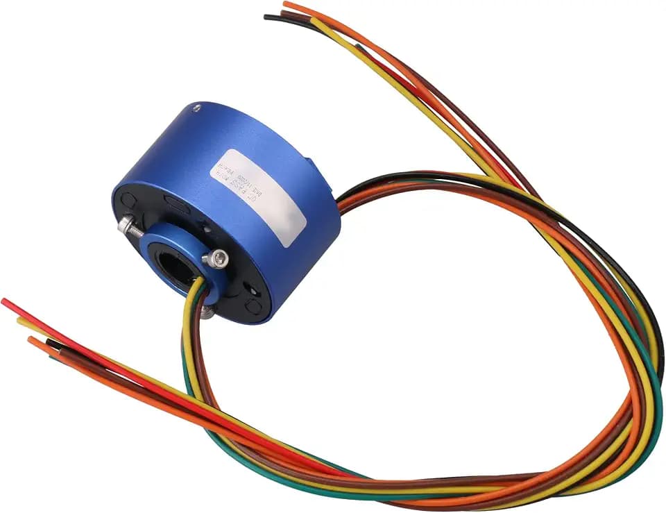 6 Kabel 380 V 10 A 12.7 mm Loch Dia Metall blau Kunststoff über loch Capsule Slip Ring für Elektronischer Ausrüstung