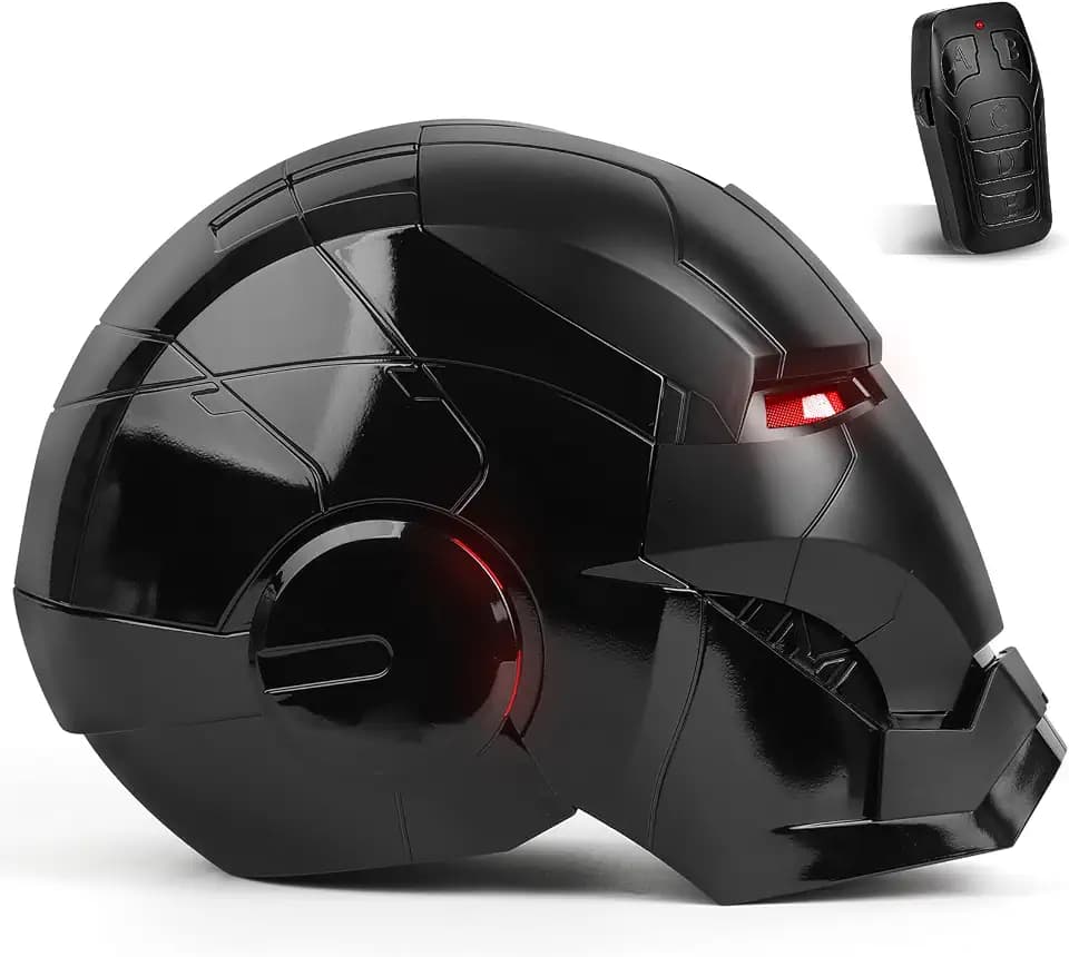 Iron Hero MK5 Black Motorized Cosplay Helmet, Voice, Touch & Remote Control