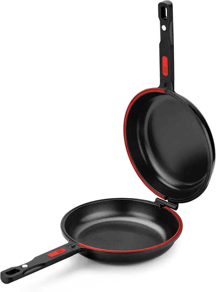 BRA Dupla Premiere | Doppelte Kartoffel-Omelette-Bratpfanne 26 cm | Aluminiumguss, 26 cm Durchmesser, dreifache Antihaftschicht, 100 % PFOA-frei, alle Herdarten, Antihaftbeschichtung, PFOA-frei