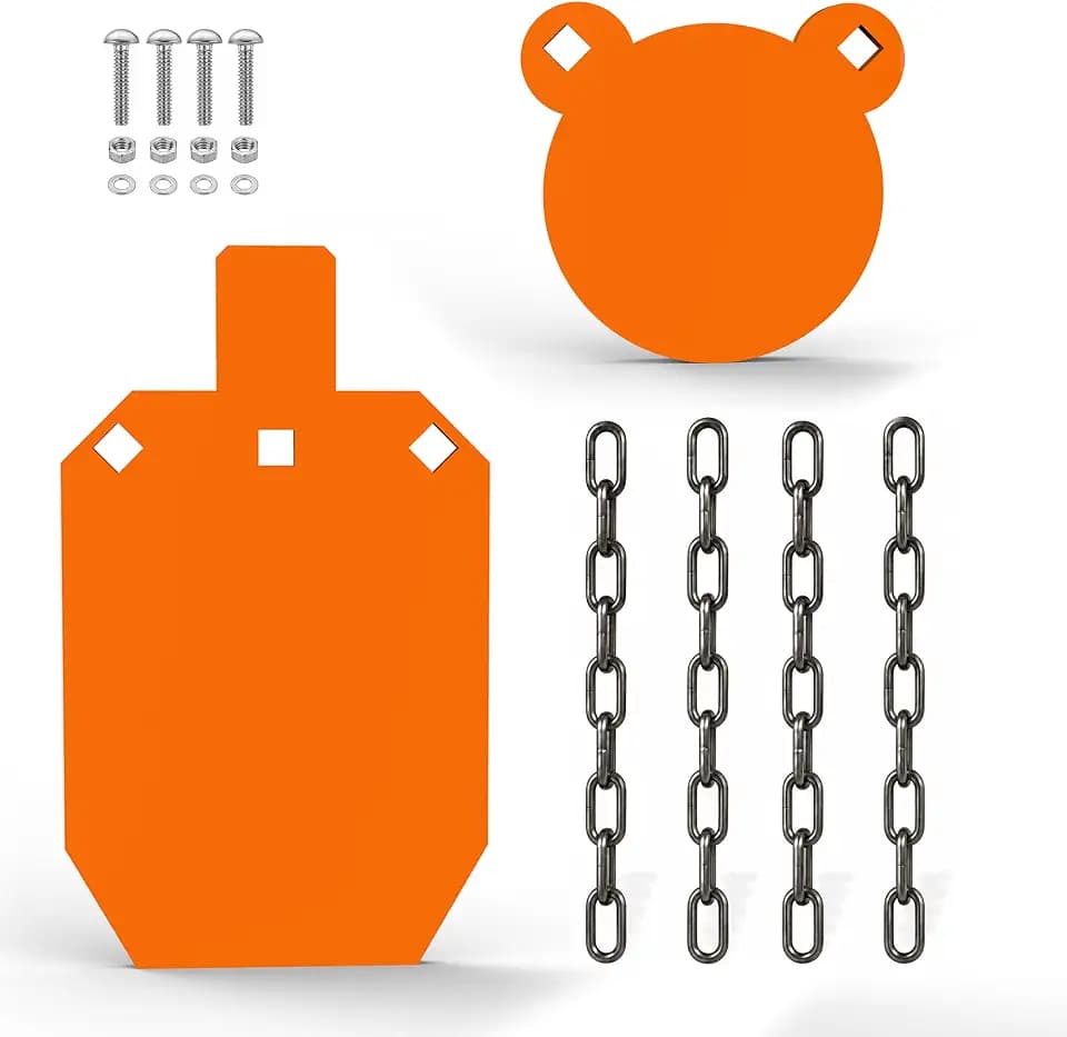 AR500 Steel Shooting Target Set, Add-on Chains & Bolts