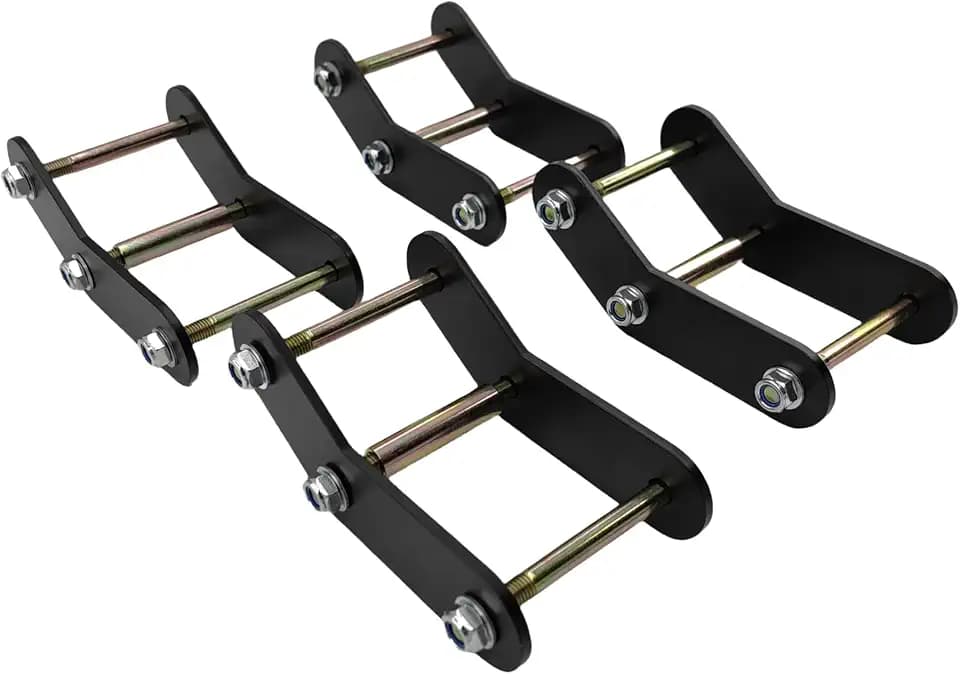 2" Full Front Rear Boomerang Lift Shackle Kit Compatible with 1987-1995 Jeep Wrangler YJ