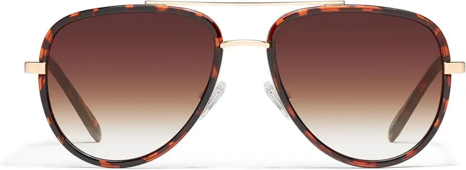 QUAY All In Oversized Frame Aviator Sunglasses