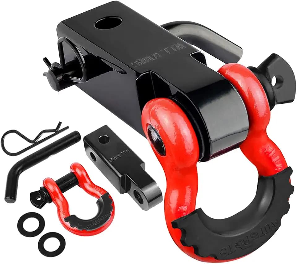 AUTOBOTS Tow Hitch Receiver 2" Shackle Hitch Receiver Red
