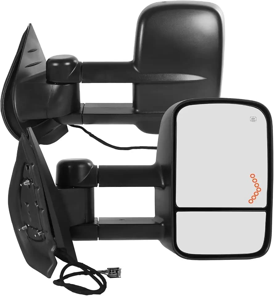 A Pair Tow Mirrors Compatible with Silverado Suburban Sierra 2007-2013
