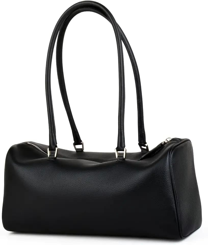 DONNAIN Premium Full-Grained Leather Handbag and Top Handle Barrel Purse