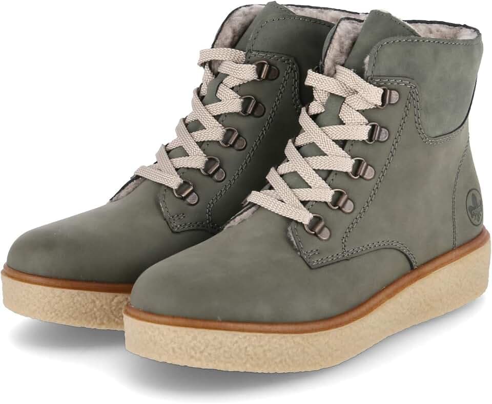 Rieker Y0033-54 Schlupfstiefel Leder und Synthetik Damen in grün