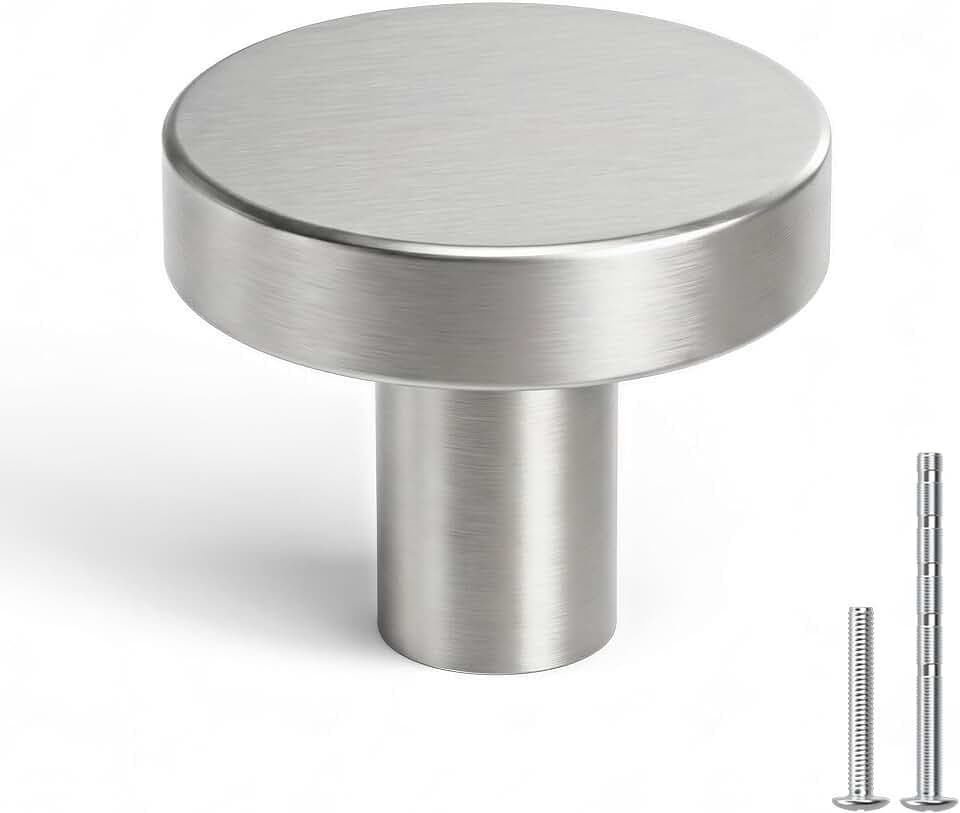 homdiy 40 Pack Brushed Nickel Cabinet Knobs Silver Closet Knobs
