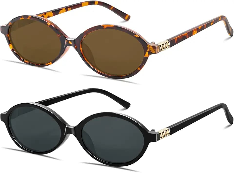boten Retro Oval Sunglasses for Women Men Small 90s Sun Glasses