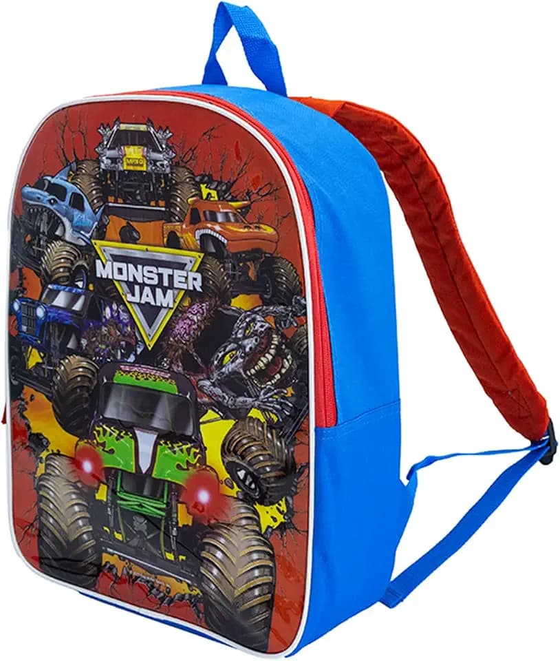 Fast Forward Monster Jam Backpack - Monster Truck Backpack for Boys