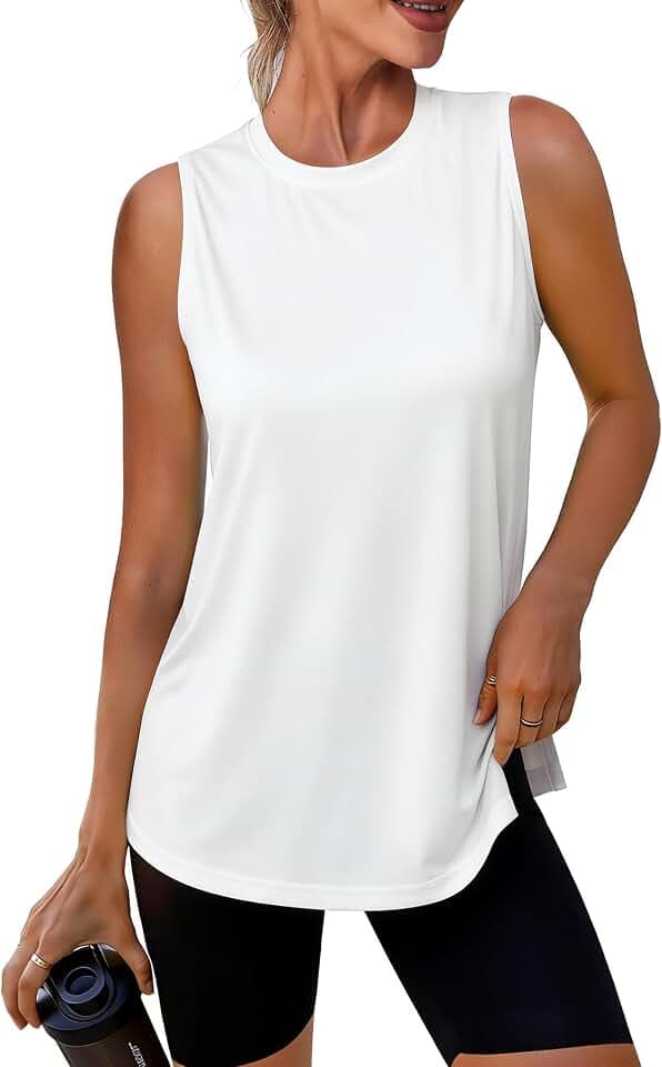 UV Shirt Damen UPF 50+ Ärmellos Sporttop Rundhals Sommer