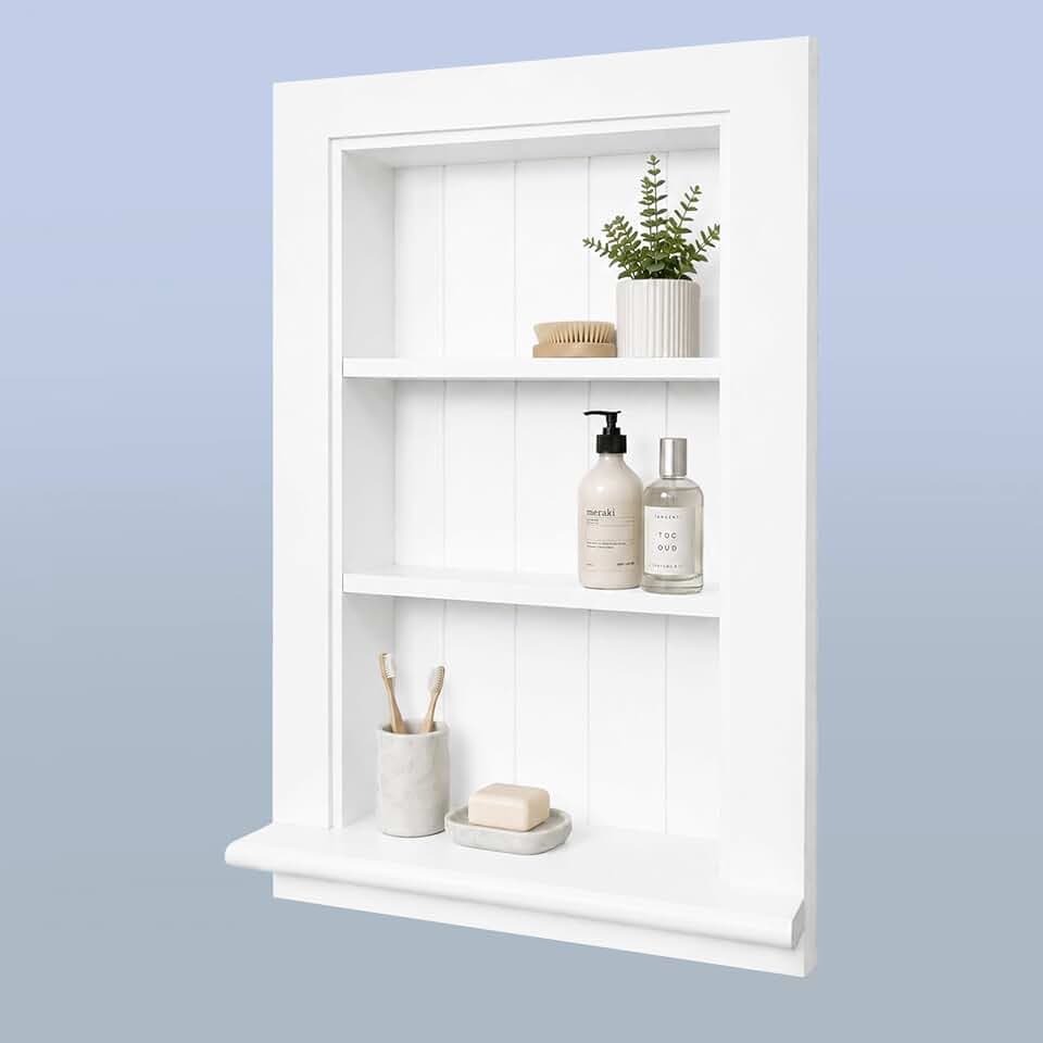 Royxen Bathroom Medicine Cabinet 14 x 24 Inch/ 14 x 18 Inch, Recessed Medicine Cabinet, Large Medicine Cabinet, 3-Tier/ 2-Tier (14"" W x24 H, 3-Tier)