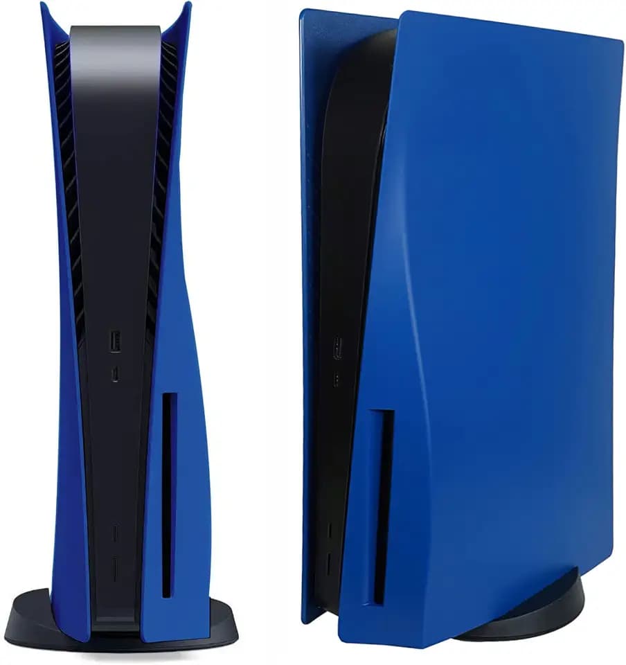 Disc Edition Face Plates Cover Skins Shell Panels for PS5 Console, Accessories for PlayStation 5 Protective Shell Replacement Faceplate (Blue)