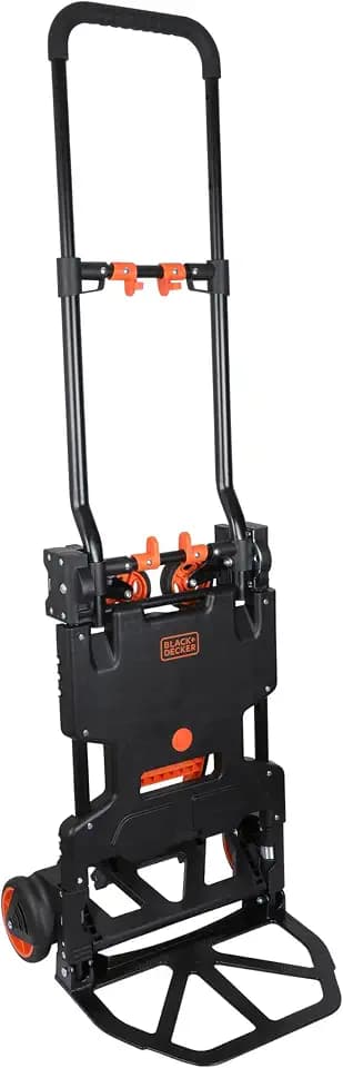 BLACK+DECKER 2-in-1 Sackkarre und Plattformwagen - Transportkarre max. 55KG - Transportwagen max. 120KG - Klappbarer Handwagen - Wagen mit robusten Rädern - Kunststoff/Stahl
