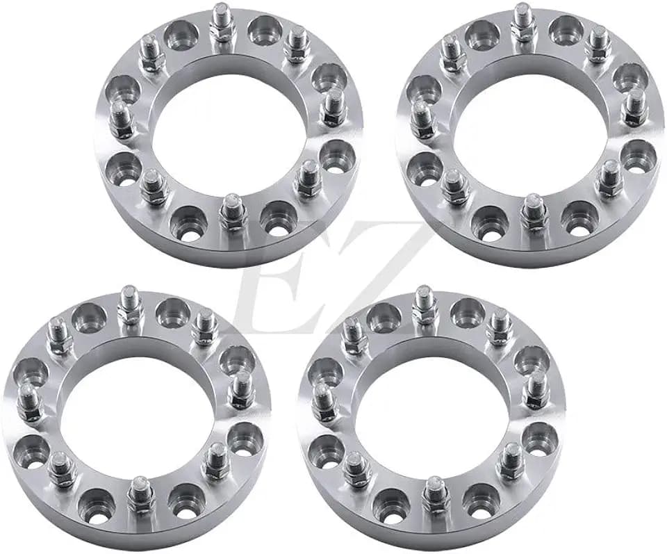 ezaccessory 4 Wheel Adapters 8x180 to 8x6.5 (8x165) Fits Chevy GMC 2500 3500 Siverado Sierra 8 Lug 2011+ & Mount Wheels from Chevy GMC 8 Lug Prior to 2011 | 1.5" Thick