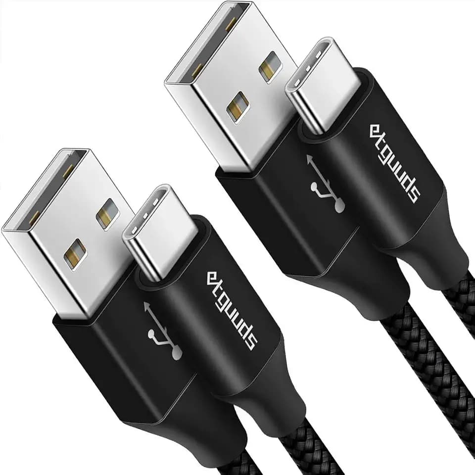 etguuds Long USB A to USB C Cable 15ft, 2-Pack USB to USB C Charging Cable