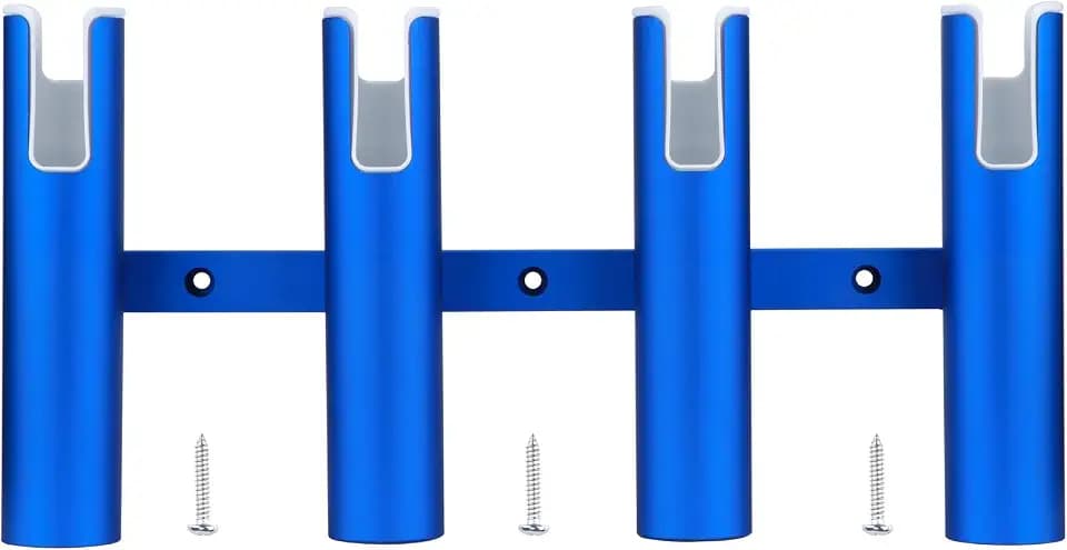 Aluminium Wall-Mounted Fishing Rod Holder for Boat, Garage & Marine - Holds Rods & Poles