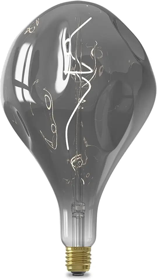Calex Organic EVO XXL LED Lampe, E27 Fassung, 6W Filament Leuchtmittel, Dimmbar, Dekorative Glühbirne Titan, Warmweiß, 1 Stück (1er Pack)