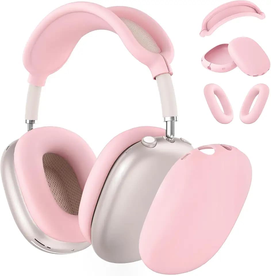 Silicone Case Cover for AirPods Max 2 / AirPods Max Headphones (Pink)
