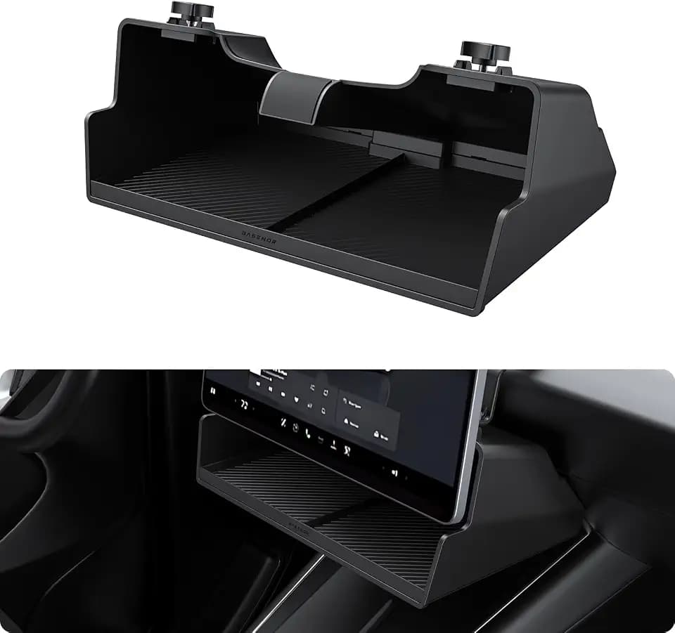 BASENOR 2026 Tesla Model Y/YL/Model 3 Under Screen Storage Box 100% Secure