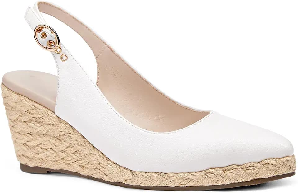 Juliet Holy Womens Wedge Sandals Espadrilles Closed Toe Slingback Buckle Strap Comfortable Casual Summer Wedges Shoes