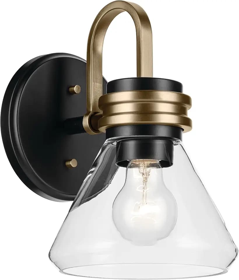 Kichler Farum 1-Light Bathroom Wall Light, Black