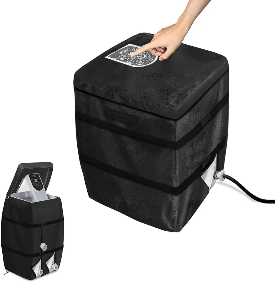 Hot Tub Spa Heater Pump Cover with Transparent PVC Top Window and Zipper Opening,Heavy Duty Waterproof Dustproof Hot Tub Insulated Pump Cover for Multiple Brands (Black)