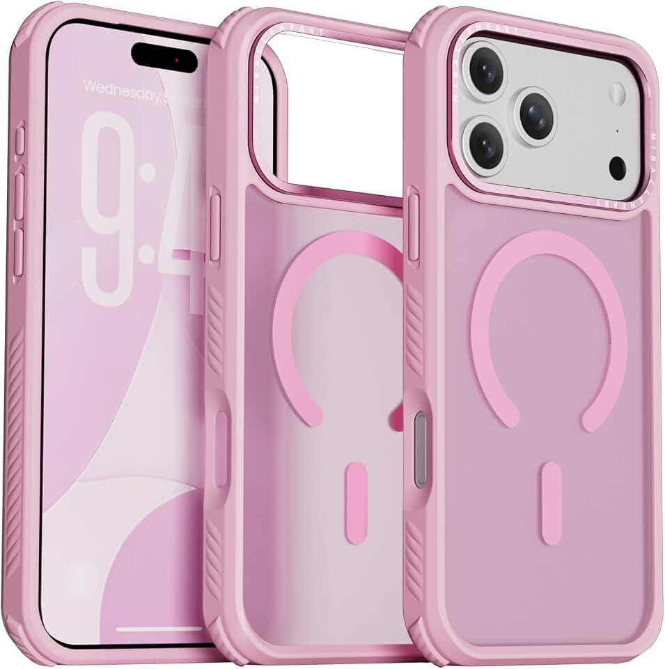 Magnetic for iPhone 17 Pro Case/iPhone 18 Pro Case, Pink