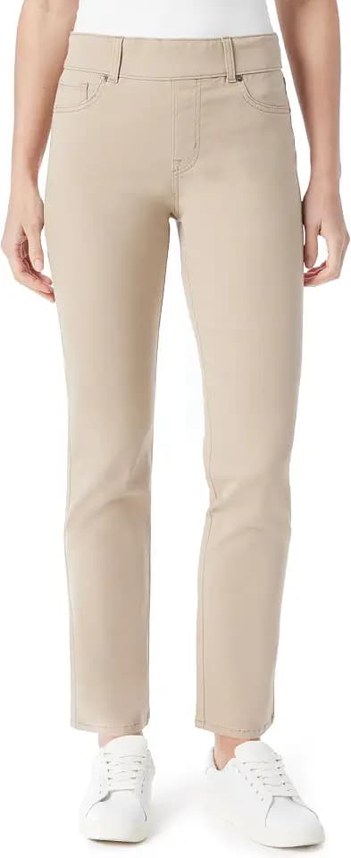 Gloria Vanderbilt Womens Shape Effect Pull on High Rise Straight Leg Jean Standard