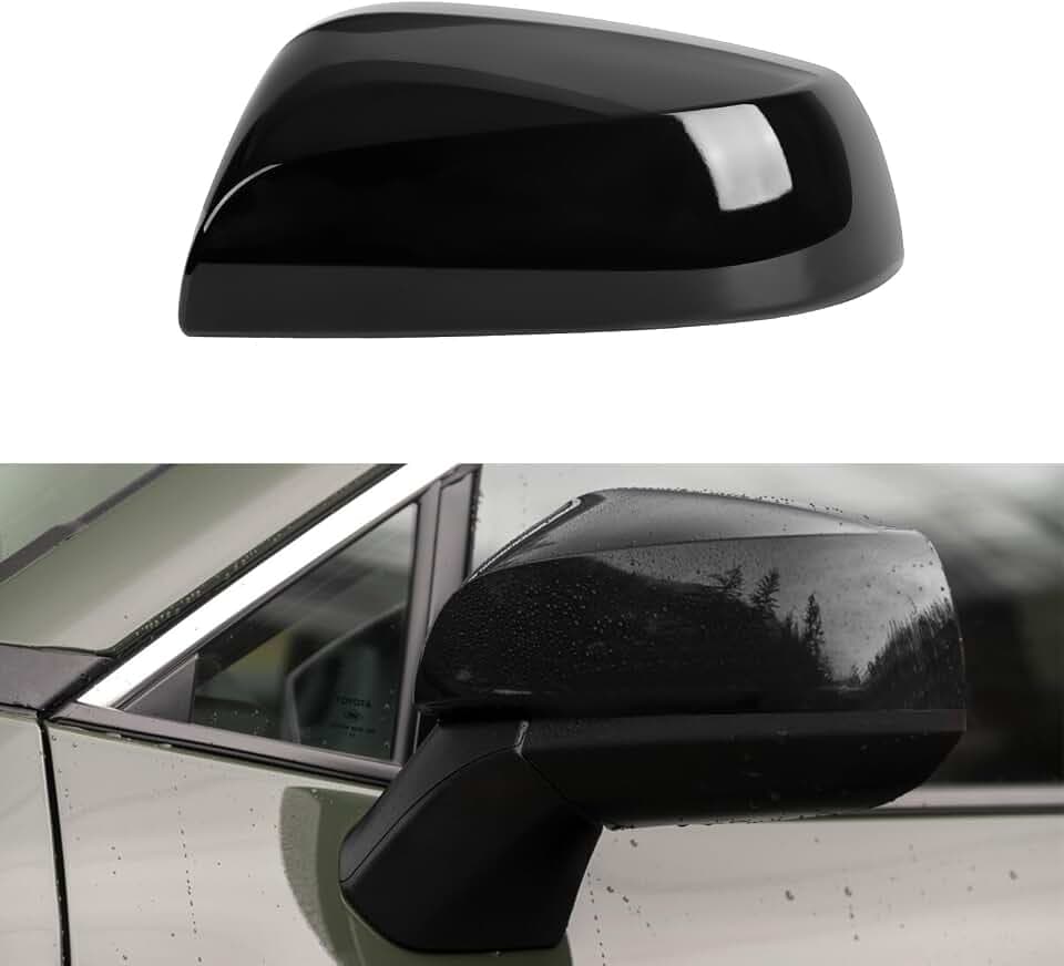 Black Right Mirror Cover Replace for 2019-2025 Toyota RAV4 LE and LE Hybrid