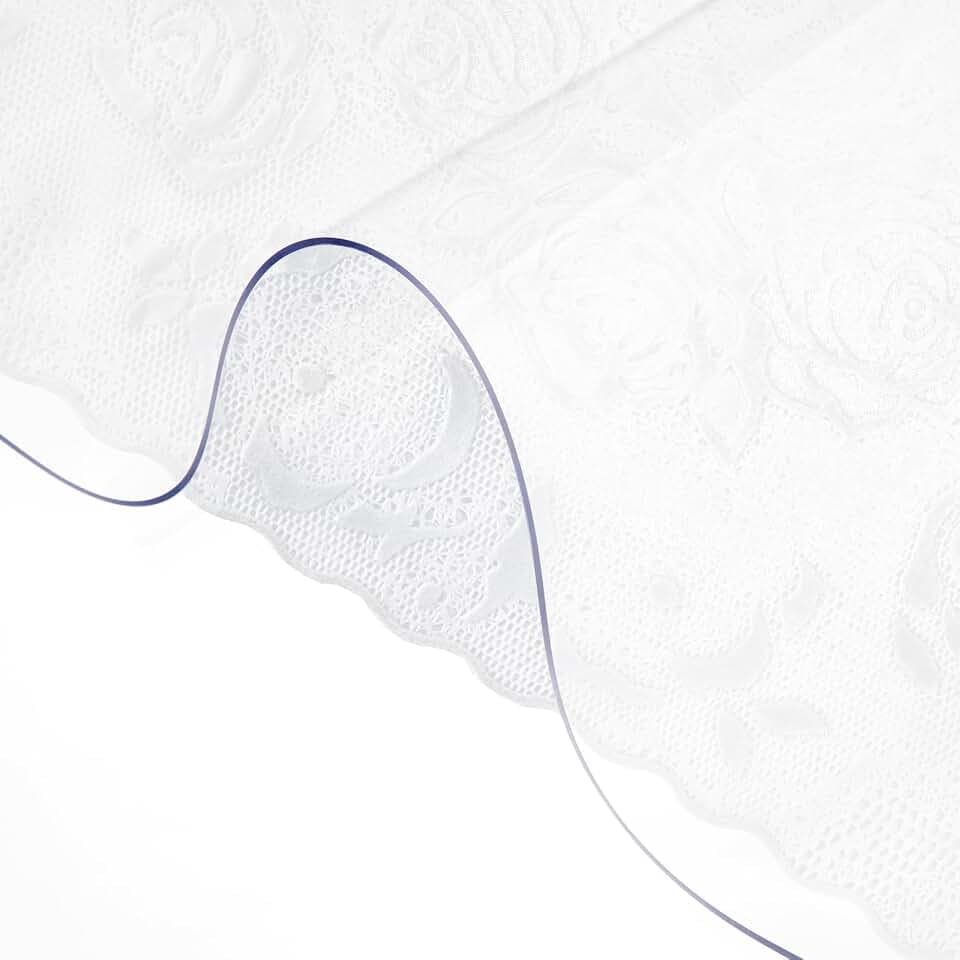 VEVOR Plastic Table Cover 42 x 78 Inch, 2 mm Thick Clear Table Protector, Rectangle Clear Desk Mat, Waterproof & Easy Cleaning for Office Dresser Night Stand