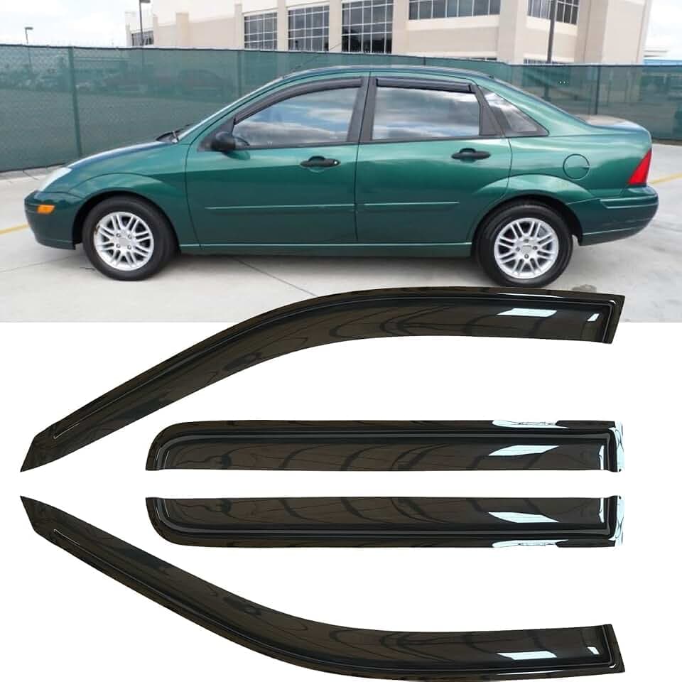 4pcs Original Side Window Wind Deflectors for 00-07 Ford Focus ZX4 94736
