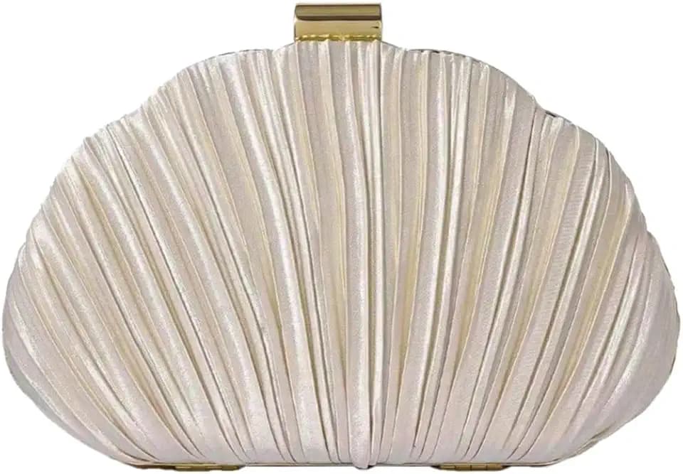QWINEE Women's Shell Shaped Clutch Purse Seashell Purse Evening Bag