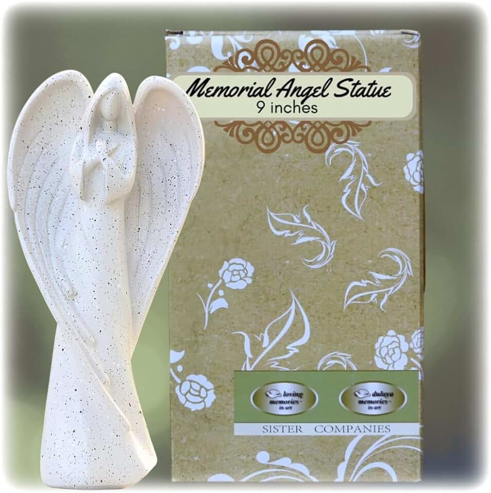 Engel Statue Beileidsgeschenk Gedenkstätte, Beerdigungsblumen Alternative, Komfort Trauer, geliebter Menschen Verlust, Kondolenzen ausdrücken, jemand geht weg, Gedenkfiguren für Familie, Freund