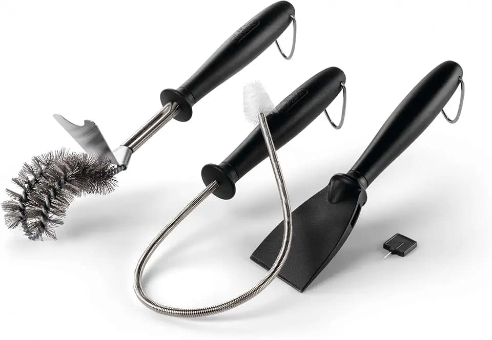 Napoleon Gas Grill Cleaning Toolset - Angled Cleaning Brush, Fire Box Scraper, Burner Port Cleaner, Venturi Tube Cleaner