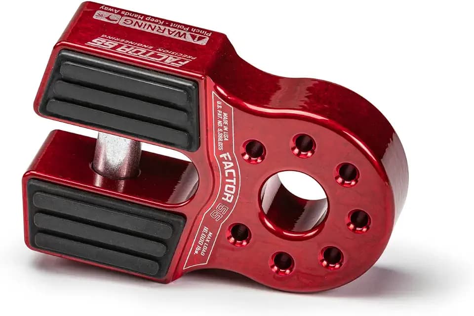 Factor 55 Flatlink Shackle Mount Winch, Designed for use Steel or Synthetic Ropes up to 6,000 lbs - Red