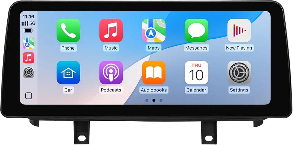 12.3 inch Touch Screen for BMW X5 X6 CIC E70 E71 (2011-2013) Wireless CarPlay Android Auto Upgrade Factory Car Radio Retain Original Amplifier Stereo Sound System (L12.3-X5-CCC)