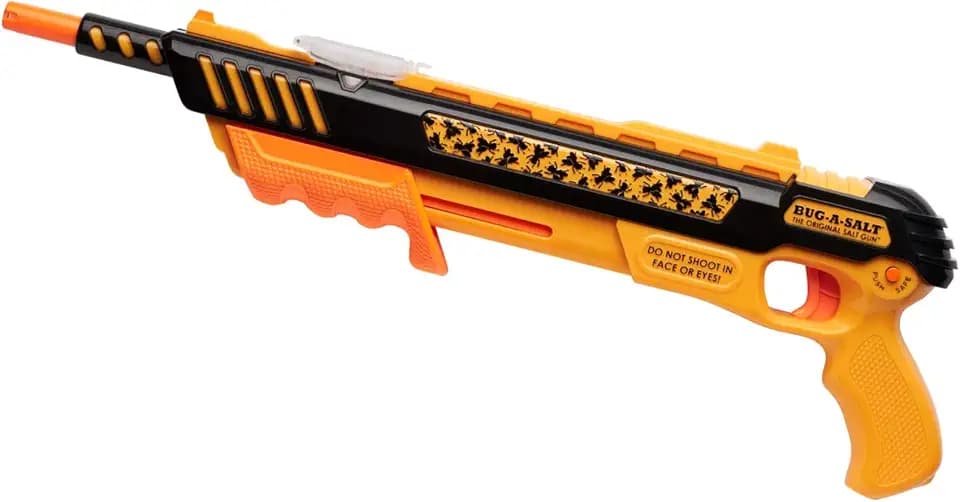 Bug-A-Salt 3.0 Orange Crush Edition, mit Tafelsalz füllbares Insektenabwehr-Gewehr für Fliegenjäger