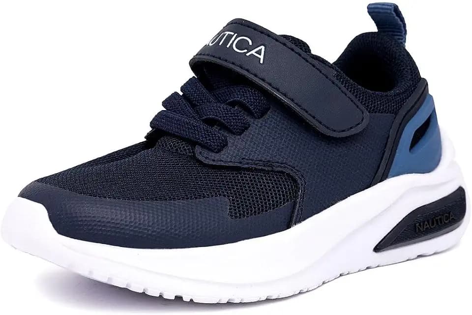 Nautica Toddler Boys and Girls Athletic Sneakers Breathable Mesh Comfort Running Shoes with Hook and Loop Strap