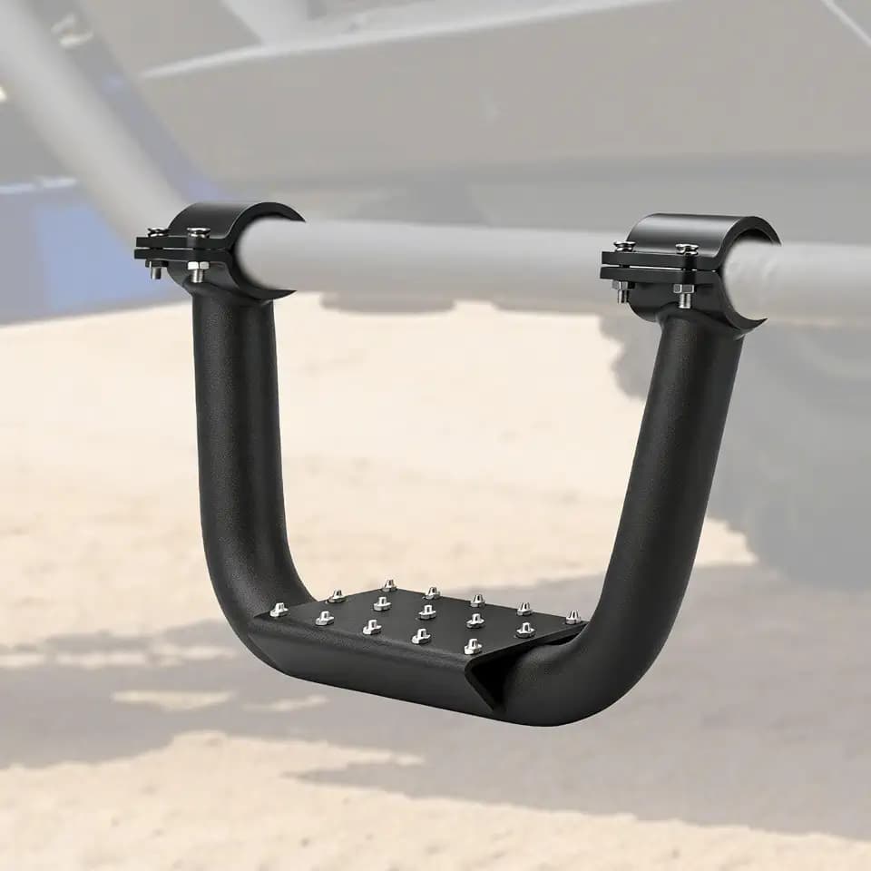 JERBOR Heavy-Duty UTV Nerf Bar Step, Clamp-On for 1.5-Inch Round Tubes