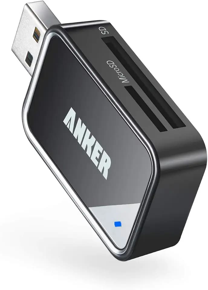 Anker SD Card Reader, 2-in-1 USB A Memory Card Reader for Digital Camera
