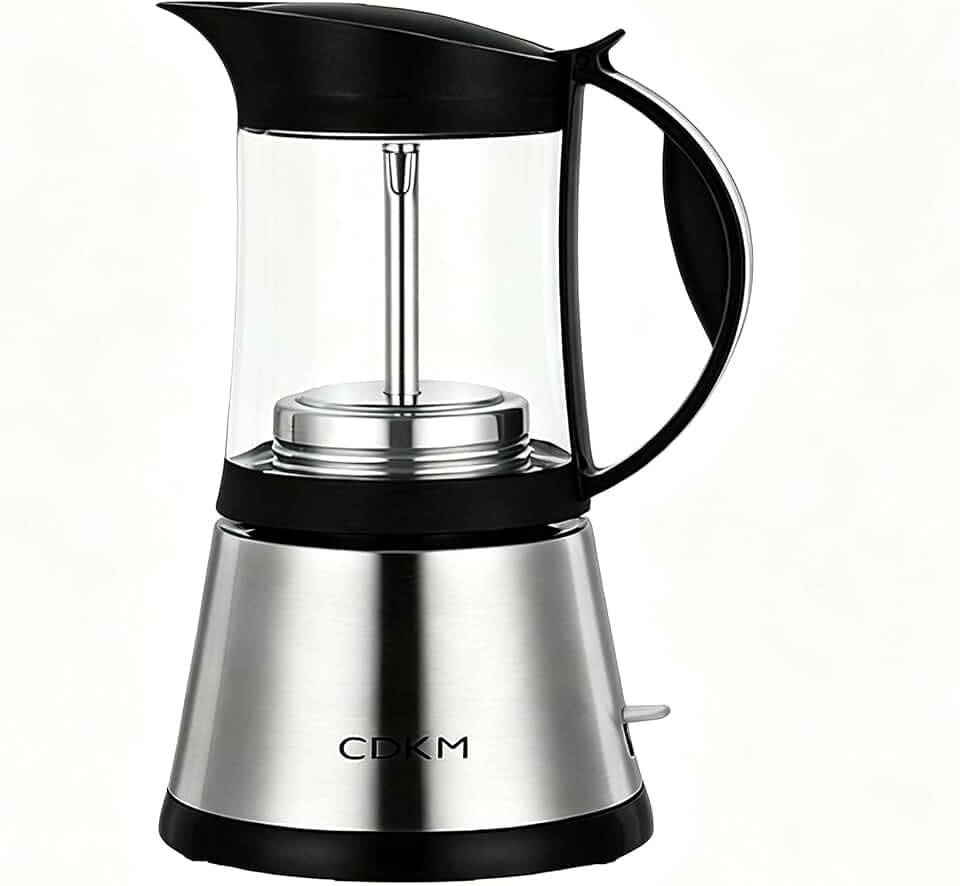 Elektrische Mokka-Kanne, 3/6 Tassen kaffeemaschine, Glasplatte(340 ML)