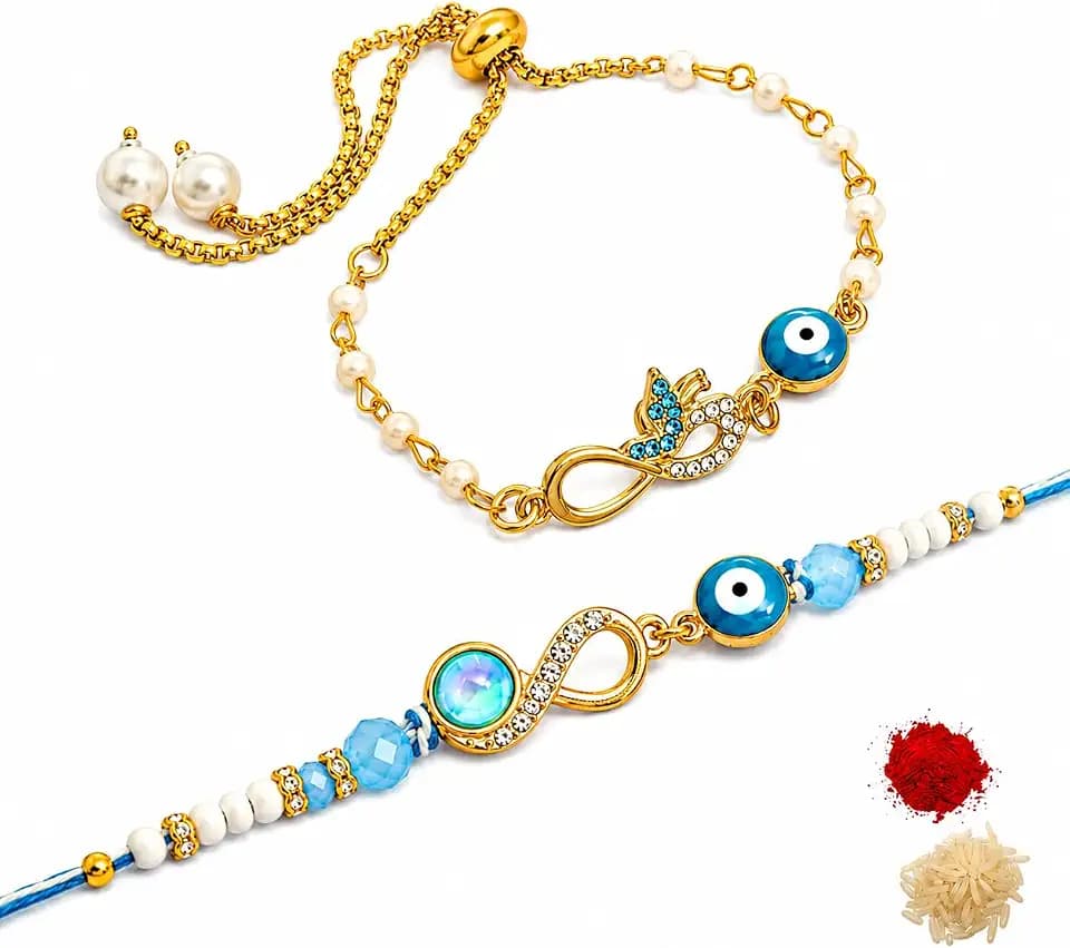 Rakhi for Brother and Bhabhi | Rakhi for Bhaiya and Bhabhi | Rakhi for Brother and bhabhi | bhaiya bhabhi Rakhi Set| Rakhi Combo| lumba rakhi