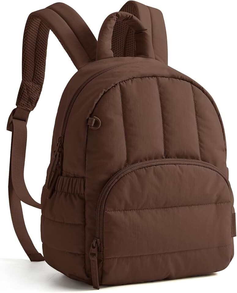 BAGSMART Mini Backpack for Women, Lightweight Puffer Backpack Purse, Quilted Casual Daypack, Water-Resistant Bookbag